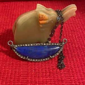Stunning lapis lazuli and black silver (925) necklace.